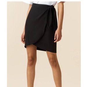 Vetta wrap skirt, XS, black